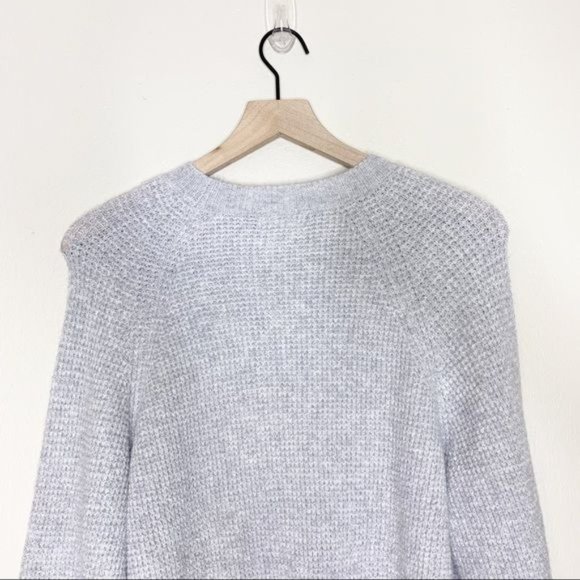 NWT BP. Heather Grey Long Blouson Sleeve Knit Crewneck Sweater Small - Picture 7 of 11